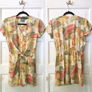 VINTAGE 90s ROMPER w POCKETS! Carol Anderson Small